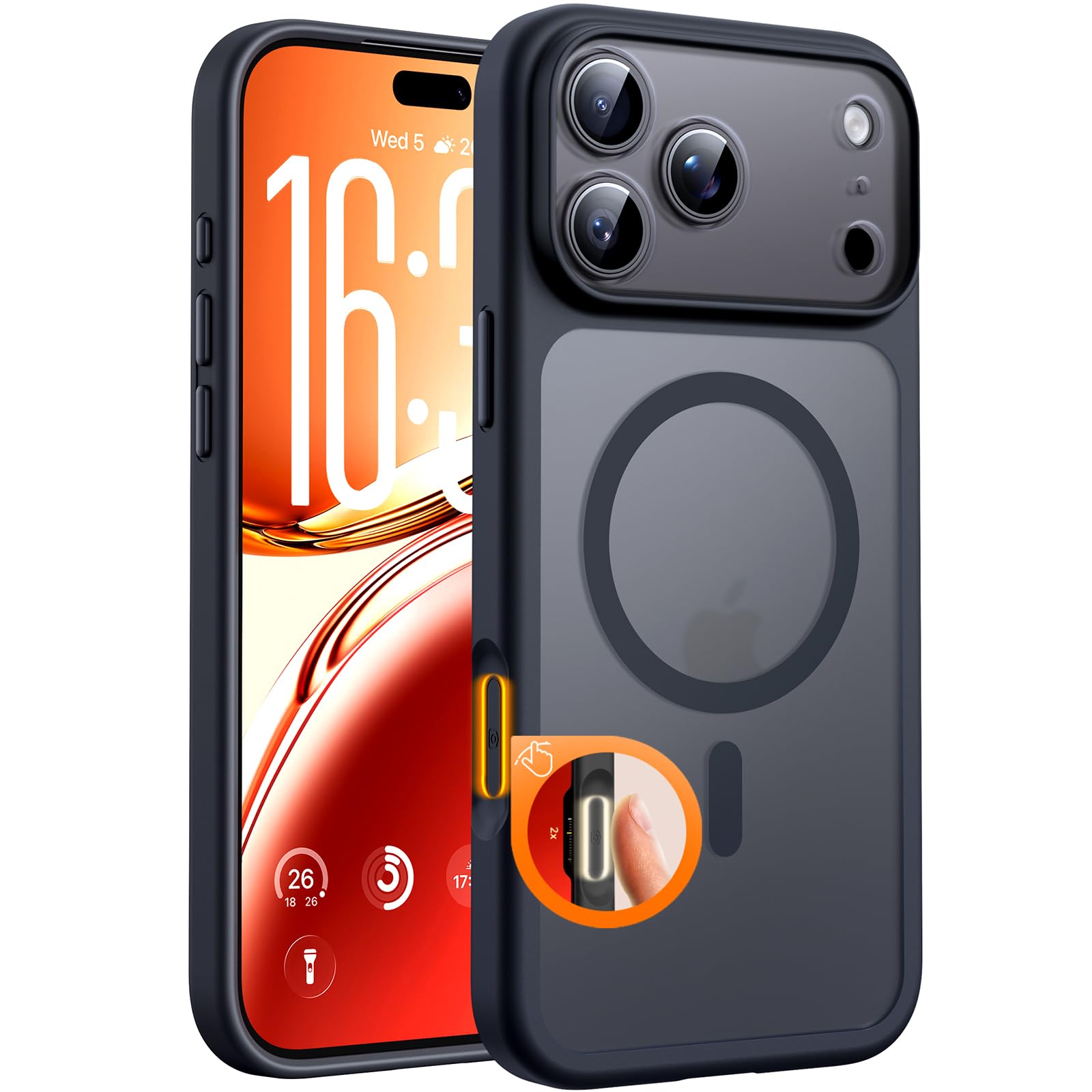 Photo 1 of TOCOL for iPhone 18 Pro Max Case with MagSafe - Black