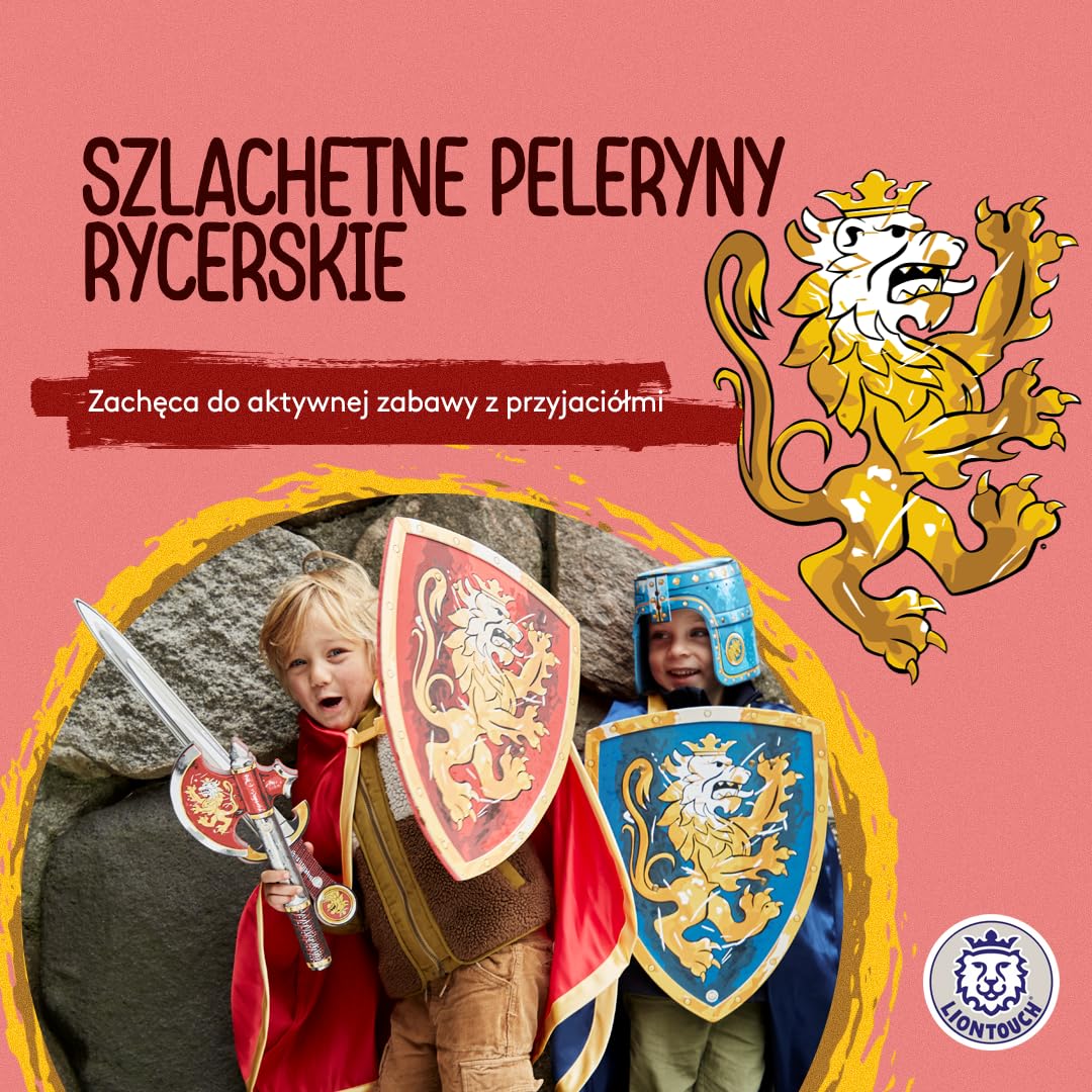 Liontouch Średniowieczny Szlachetny Rycerz Satynowa Peleryna Zabawkowa Dla Dzieci | Część Dziecięcej Linii Kostiumów