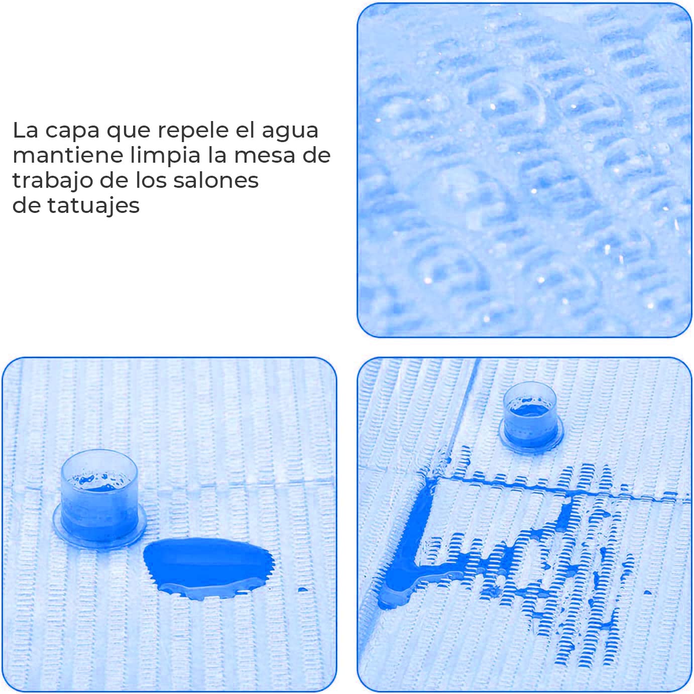 150 pezzi di bavaglini dentali, bavaglini monouso premium usa e getta, coprisedili per tatuaggi, vassoio per tatuaggi pulito, forniture per tatuaggi multiuso, blu