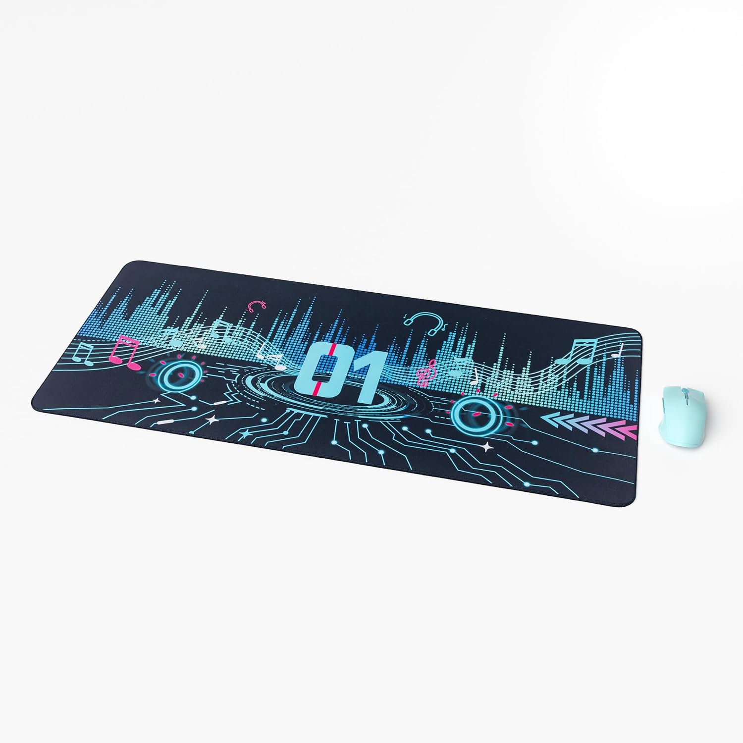 Large Desk Protector & Gaming Surface, 35.4" x 15.7" Non-Slip Mousepad - Hatsune Miku Collaboration