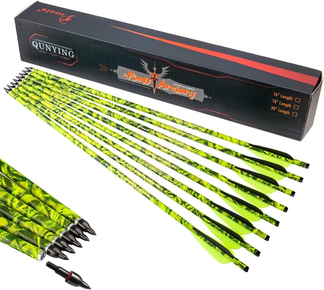 Crossbow Bolts 20 Inch Hunting Archery Carbon Arrows Crossbolt 12PCS