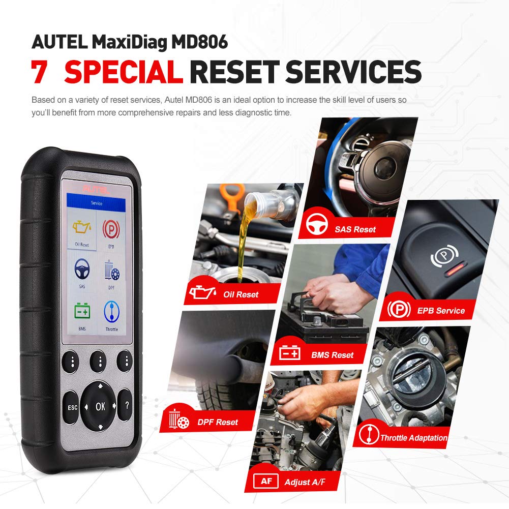 Amazon.co.jp: Autel MD802 OBD2 故障診断機 全システム診断機 Oil 
