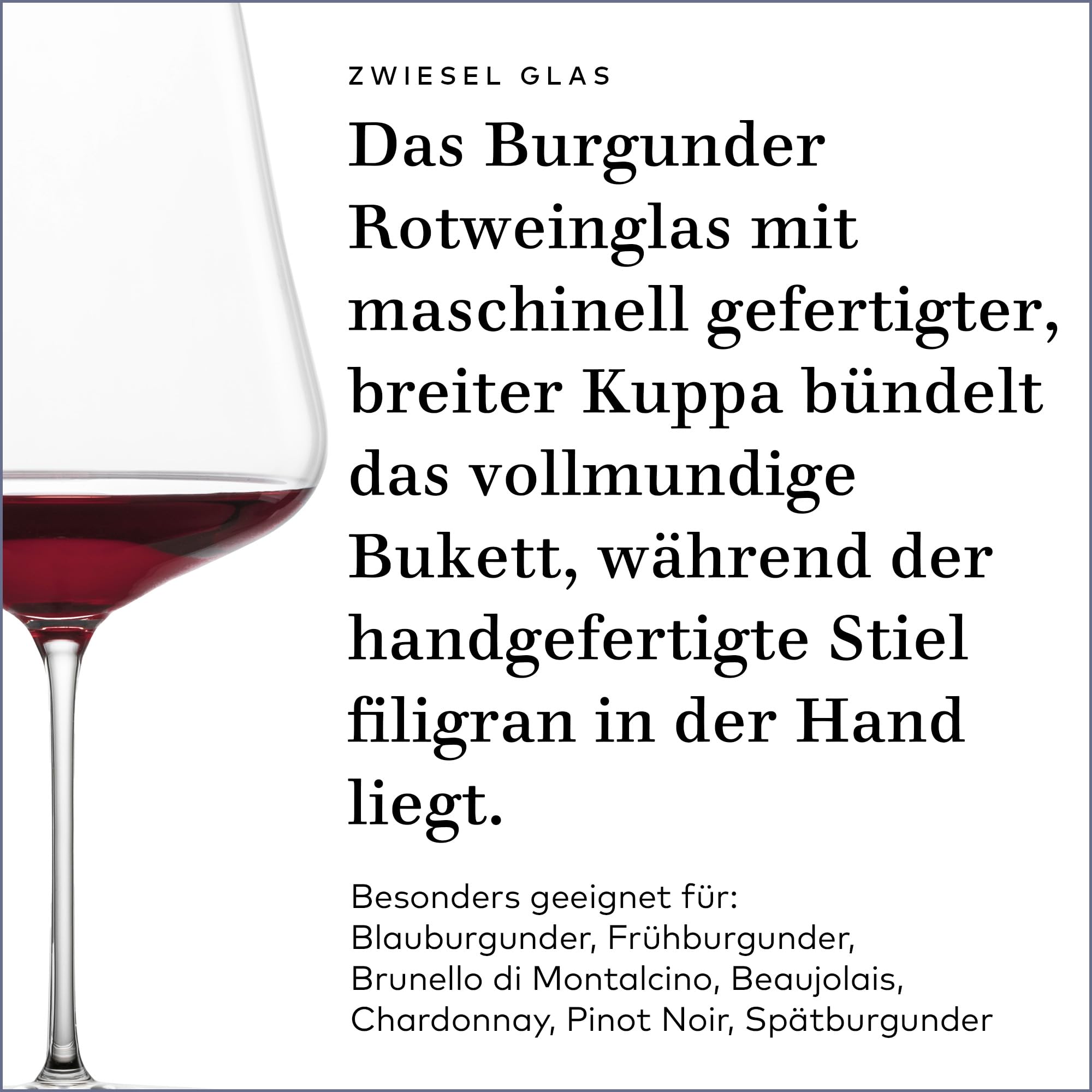 Zwiesel Glas Copas de vino tinto de color burdeos Duo (juego de 2 unidades), de color burdeos hechas a mano y a máquina, para vino tinto y bebidas pulverizadas, vasos de cristal Tritán aptos para