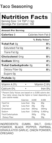 Miniatura 2 de Premium Condimento para tacos Agitador grande Sin calorías Sin grasa Sin grasa saturada Sin colesterol Sin azúcar Fabricado en pequeños