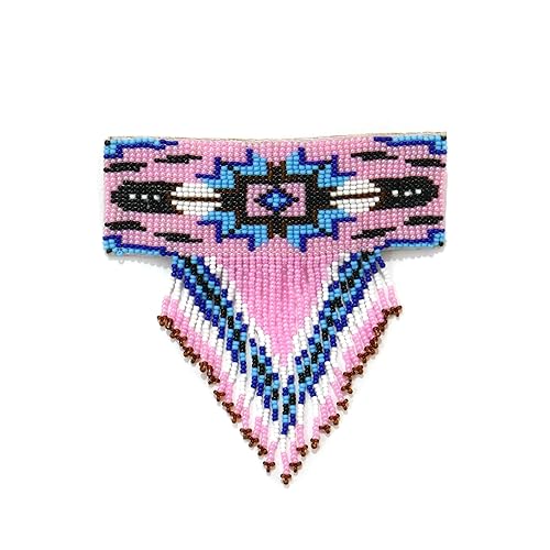 Pinzas para el pelo con cuentas estilo nativo americano colección hecha a mano (patrón 12H)