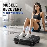 Vibration Plate Exercise Machine for Lymphatic Drainage Home Gym Equipment | 400 Lbs Capacity, 250 Speed Level, Pain Relief, Body Shaping, Gentle Recovery, Boost Circulation, Low-impact, Home Fitness