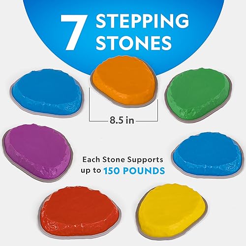 Miniatura 25 de NATIONAL GEOGRAPHIC Stepping Stones para niños: piedras antideslizantes duraderas que fomentan el equilibrio de los niños pequeños y las habilidades