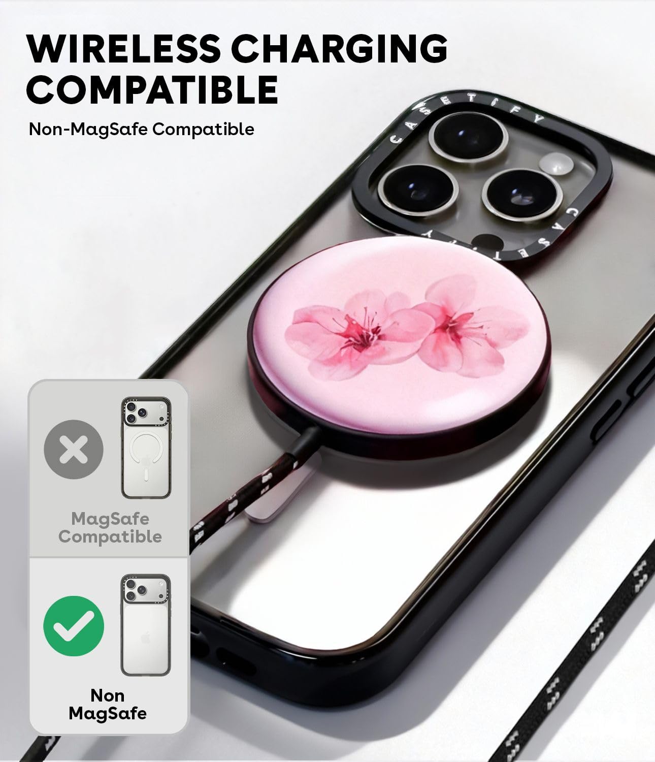 CASETiFY Compact iPhone 13 Case [4 ft. 2X Military Grade Drop Protection/Slim/Lightweight] - Wild Squill Flowers - Clear Black: Black Kingsnake iPhone 13 Pro Max (6.7")