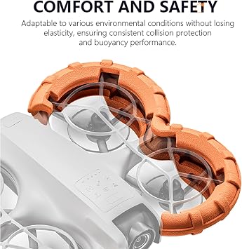 Propeller Guard Protector Buoyancy Anti-Collision Rings Compatible with DJI NEO Drone, Propellers Paddle Protection Bumper Rings for DJI NEO Drone Accessories, Orange