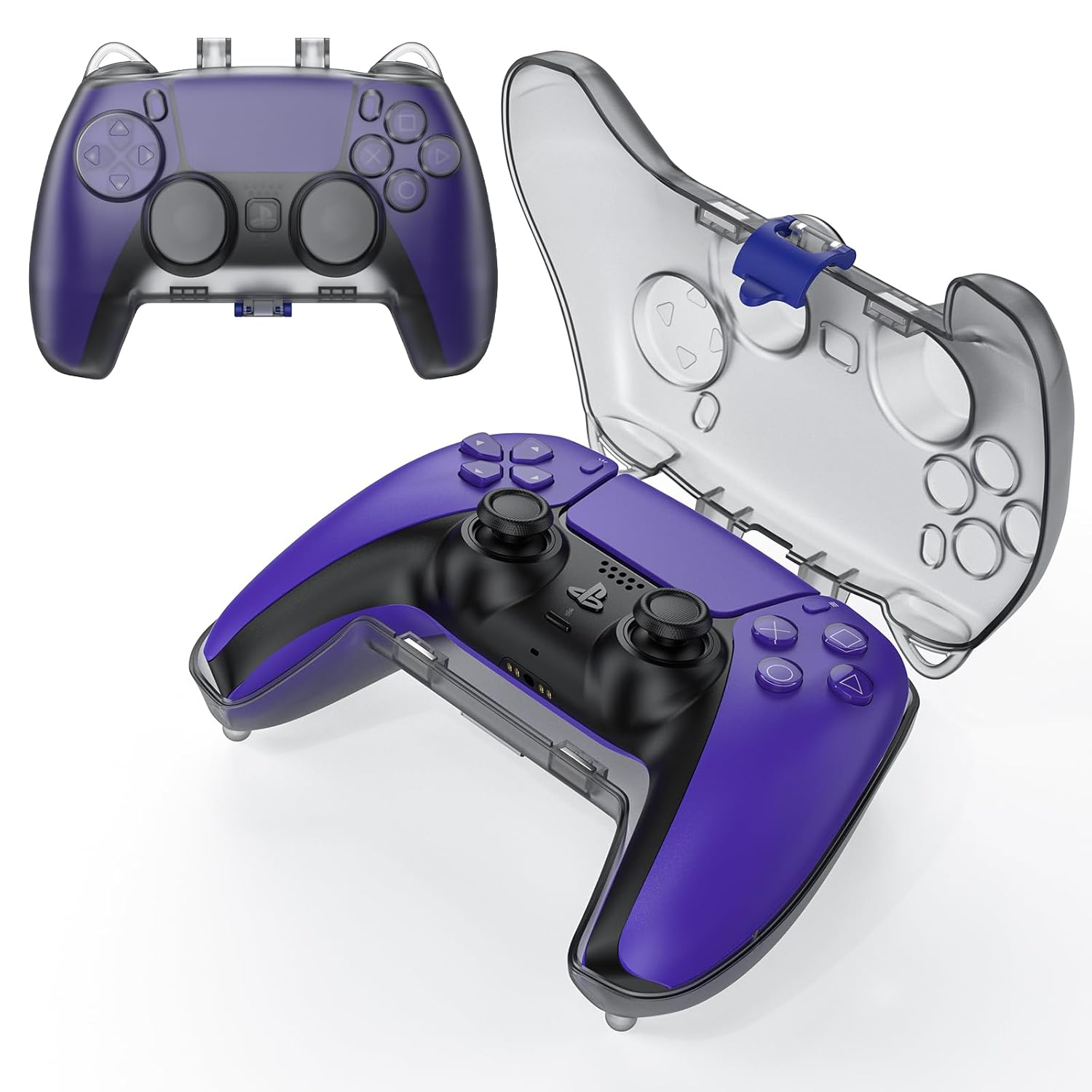 Tiiletzote Protective Travel Case Compatible with PS5 DualSense Wireless Controller Hard Shell 1 1 Fit Carrying Case Joystick