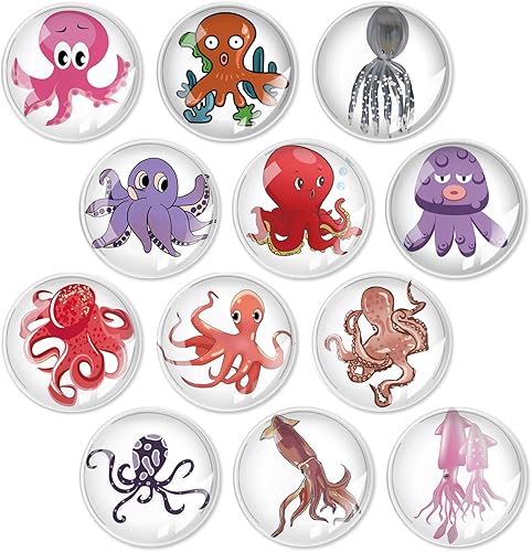 Miniatura 1 de Imanes de vidrio fuertes para refrigerador, 12 imanes decorativos para nevera, decoración encantadora para el hogar, cocina, oficina, pizarra blanca