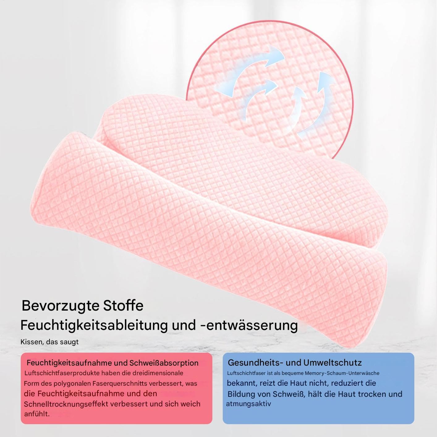 Almohada con soporte para el cuello, almohada de enfriamiento cervical, almohada ergonómica de espuma viscoelástica para dormir de espalda, hombres y mujeres, carrito de viaje, avión, dormitorio,