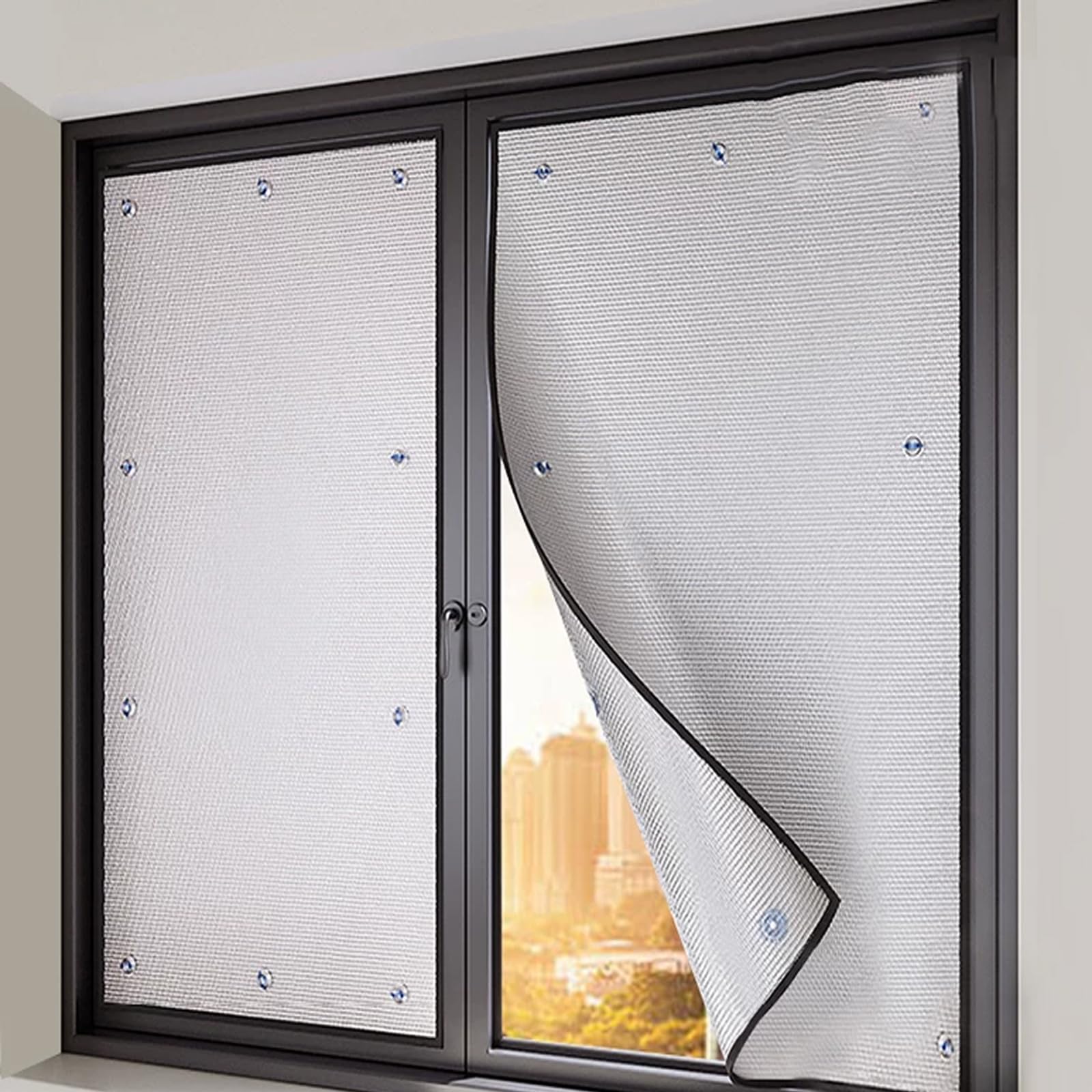 Blackout Privacy Window Film,Sun Protection Window Tint For Home Bathroom Office Kitchen,Sun Room,Waterproof and Wear-Resistant Aluminum Foil Insulation Film,Insulation Foil (60x160cm)