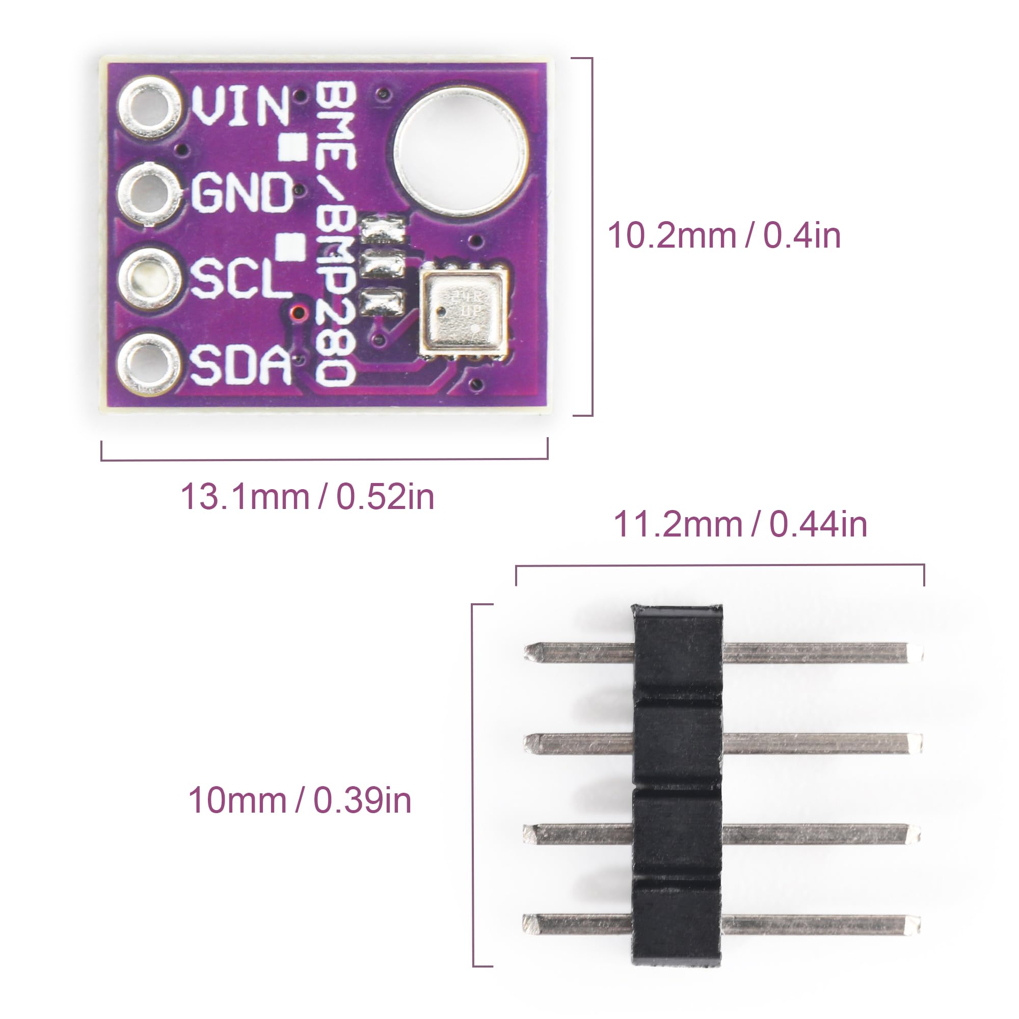 2PCS BME280 5V Sensor Module Atmospheric Pressure Temperature Humidity Sensors I2C SPI Breakout GY-BME280 — Amazon image 3