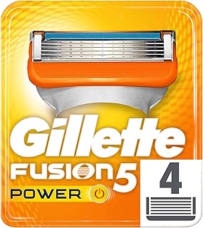 Gillette Fusion5 Power Razor Blades for Men with Precision Trimmer, Pack of 4 Refill Blades