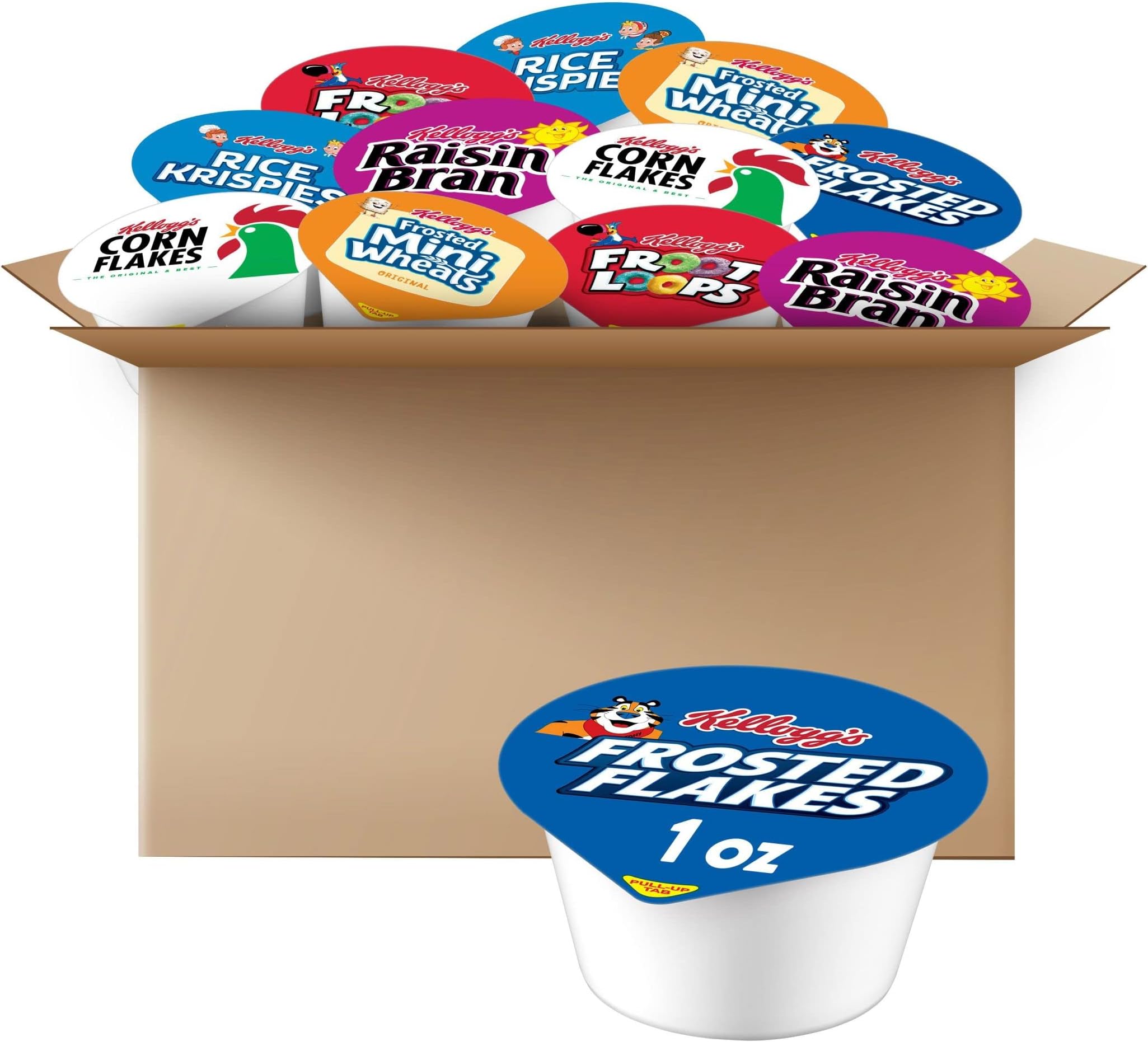 Breakfast Cereal Cups, Kids Snacks, Family Breakfast, Variety Pack (96 Cups)