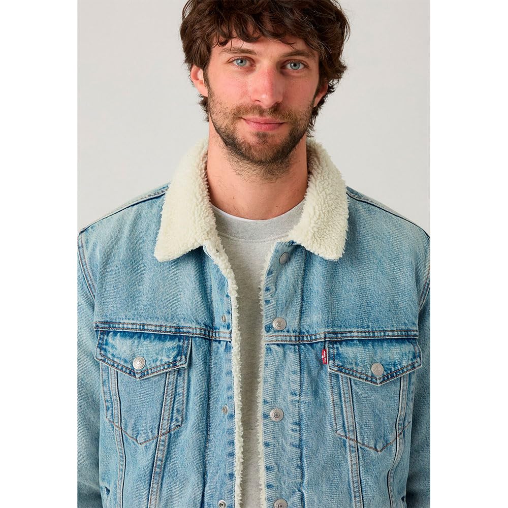 Levi's Sztuczne futro — płaszcz męski Sherpa Trucker Jacket