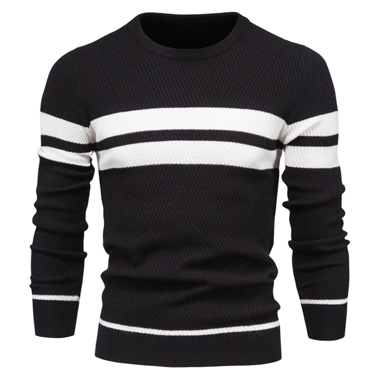Genfien Maglione Uomo Invernali Maglia Girocollo Knit Crew Maglia Maglione Pullover a Manica Lunga Invernale Tenere Caldo
