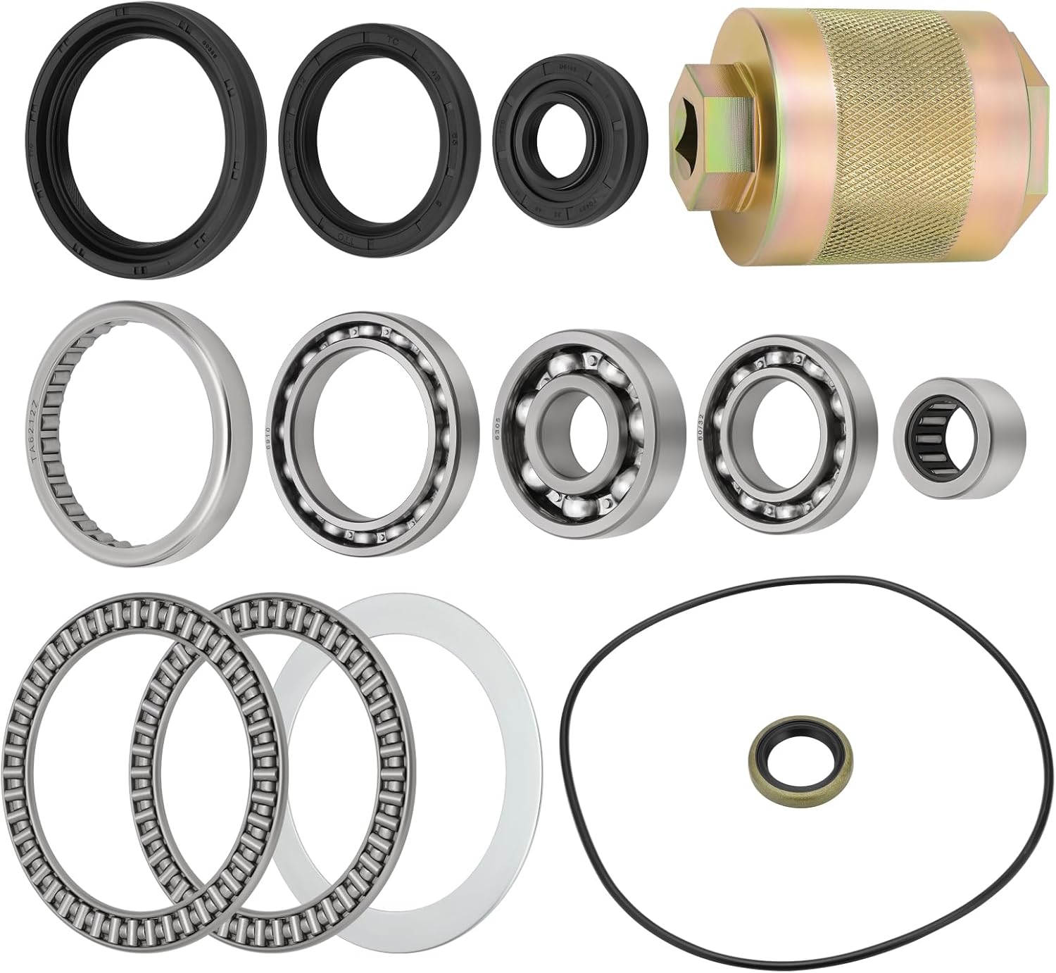 JAVIK Front Differential Bearing Seal kit & Tool Fit for Kawasaki KVF650 KVF360 KVF700 KVF750 Prairie 360/700/600 Brute Force 650/750 4x4/4x4i,OEM#92046-1286 92046-0028