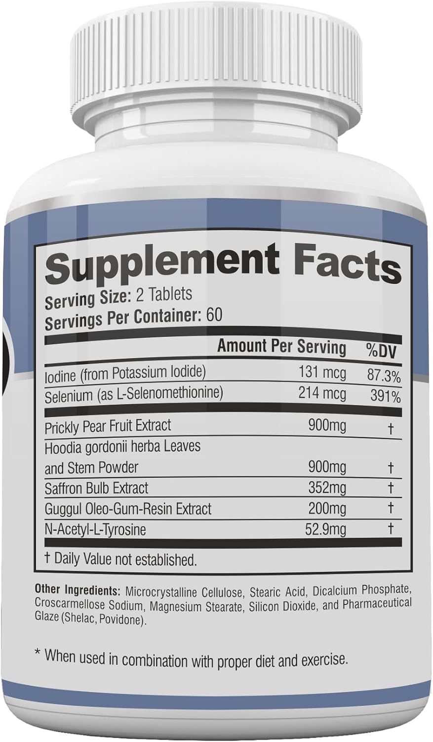 Hashicare Pills- Natural Thyroid Support Supplements for Women and Men Boost Metabolism with Iodine, Selenium, Saffron, and Hoodia- 60 Vitamin Tablets - Image 3