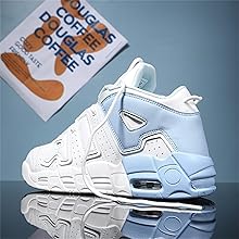 Zapatillas de Baloncesto para Hombre Mujeres Air Uptempo clásicas Suela Casuales Moda Zapatos Deporte Antideslizantes,Fitness, Caminar, Informales6