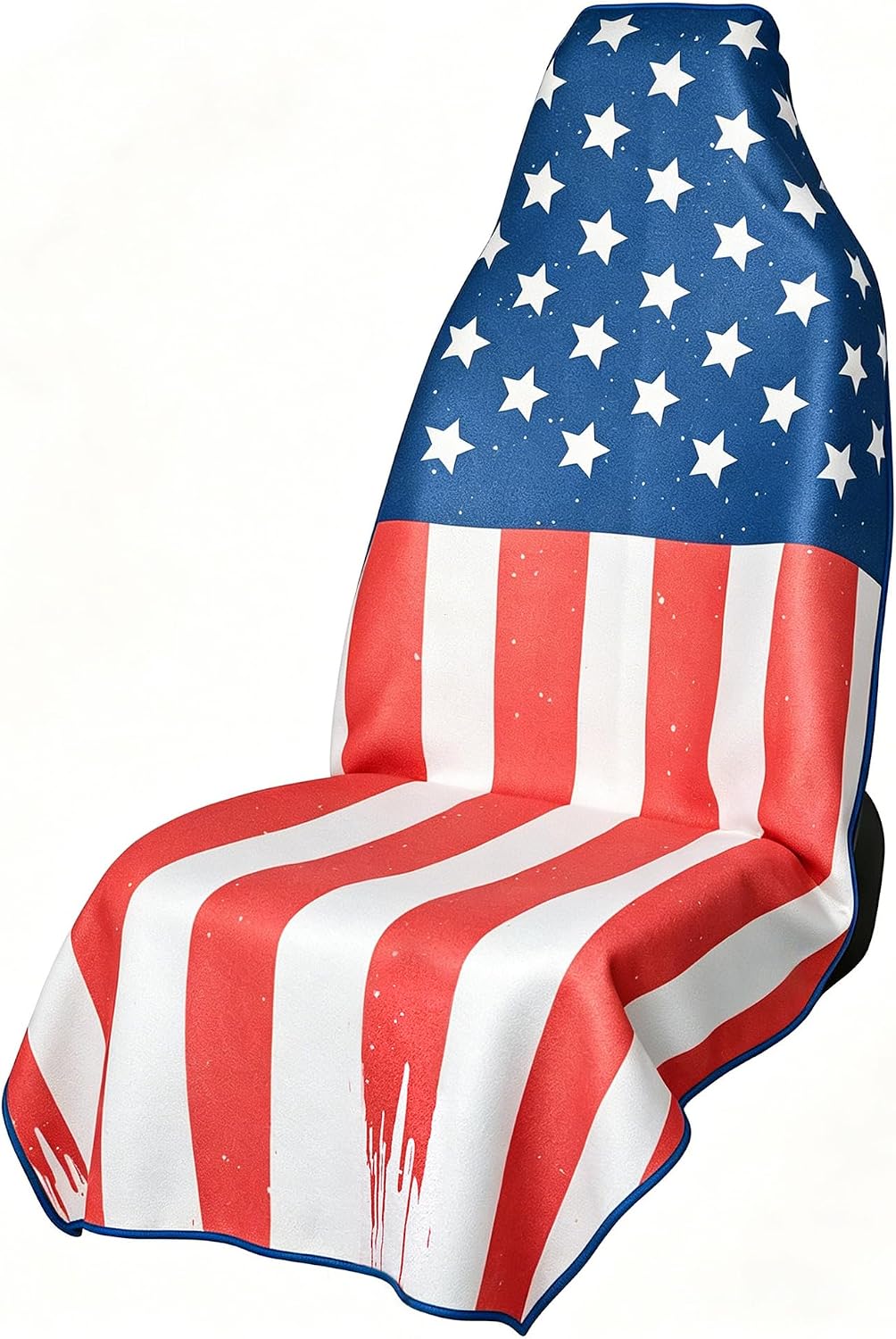 Car Seat Cover Towel for Front Seats，Non-Slip Car Seat Towel with Headrest Pocket & Strap Perfect After Gym Workout， Beach and Yoga，Universal Fit Car Seat Hoodie Cover for Cars,Truck,SUV