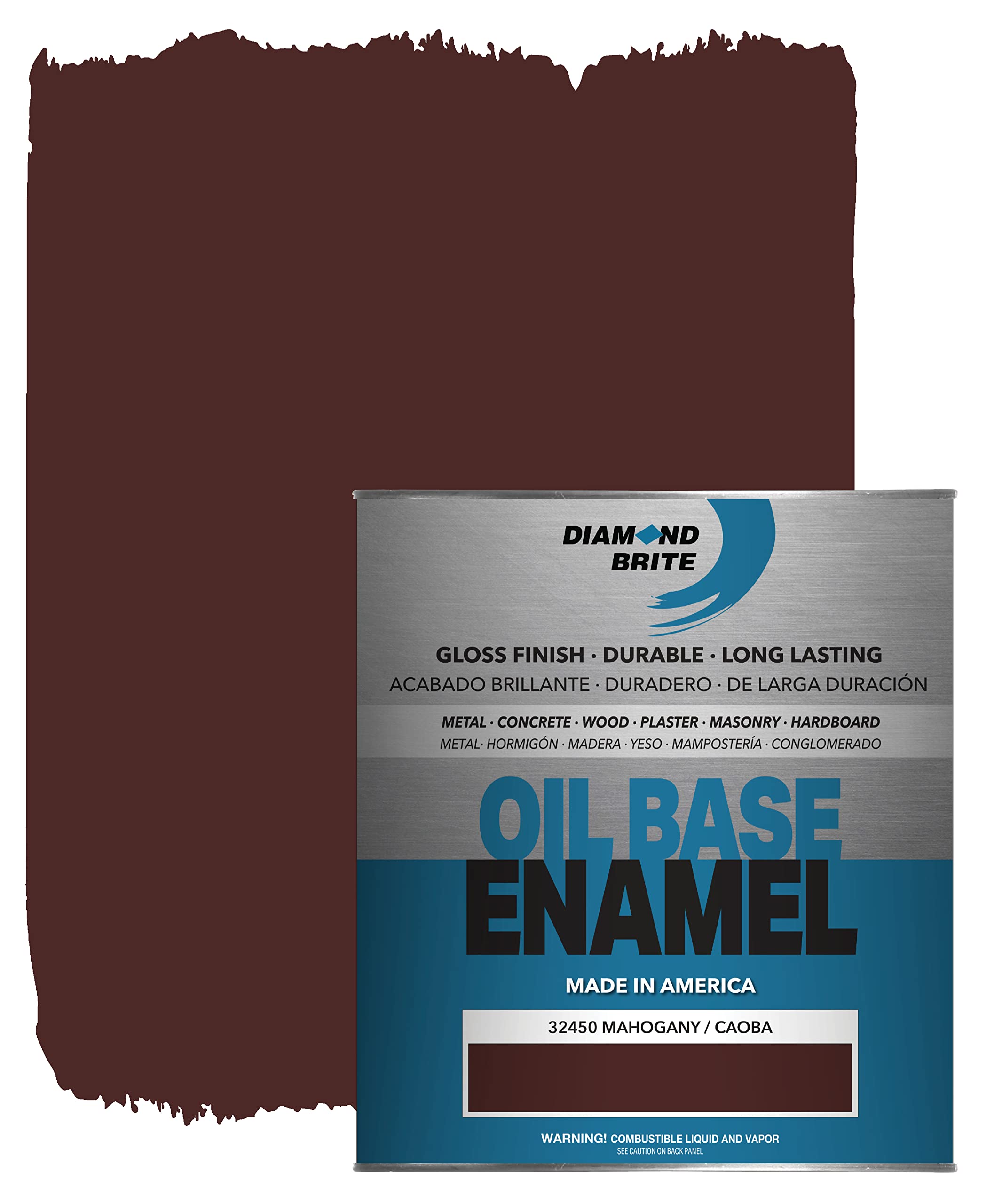 Diamond Brite Paint 1 Quart Oil Base Enamel Paint in Mahogany 32450-2