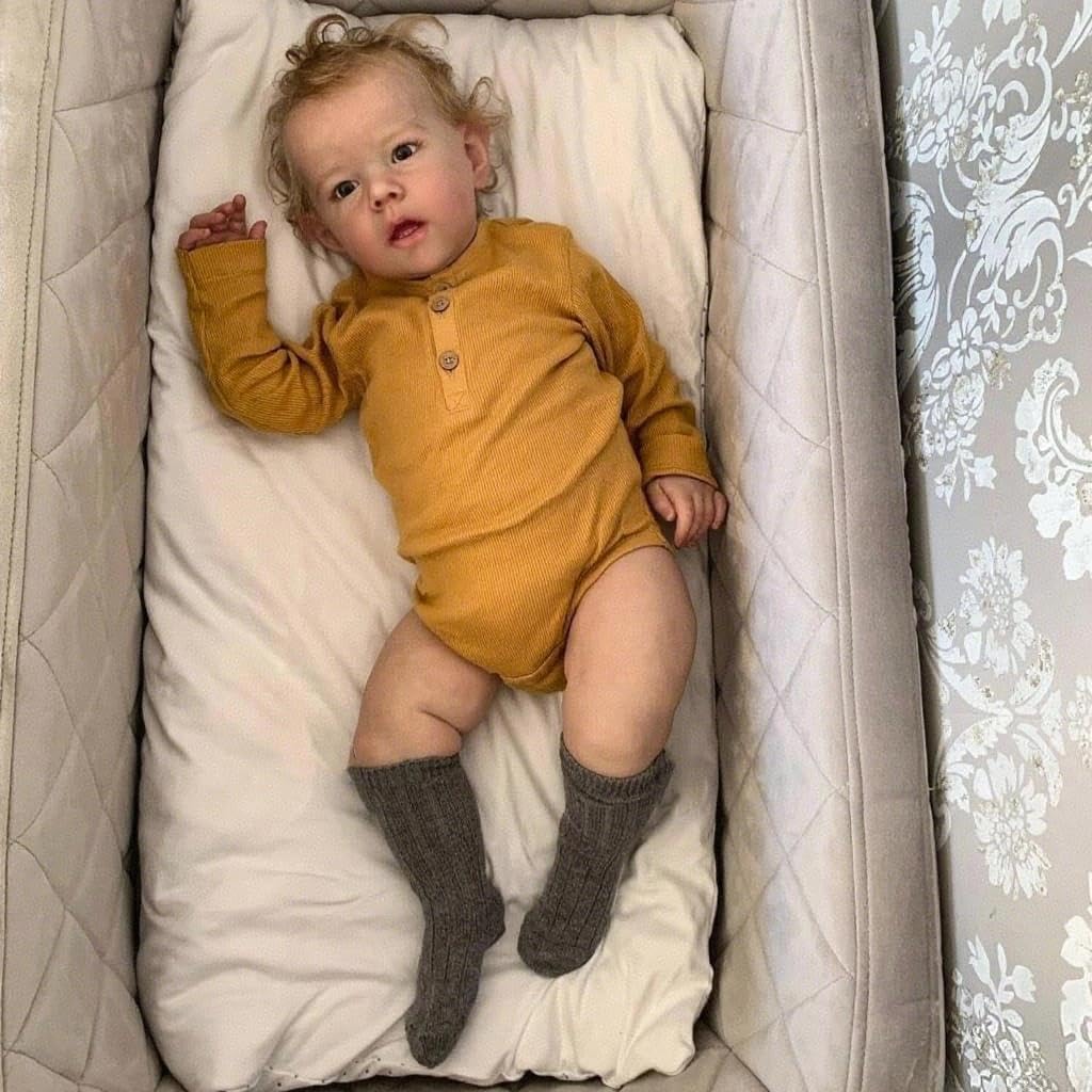 Anano Silicone Full Body Reborn Baby Boys 20 Inch Lifelike Real Newborn Babies Realistic Baby Dolls Boy, Realistic Full Silicone Body, Handmade Reborn Dolls with Accessories for Kids Age 3+