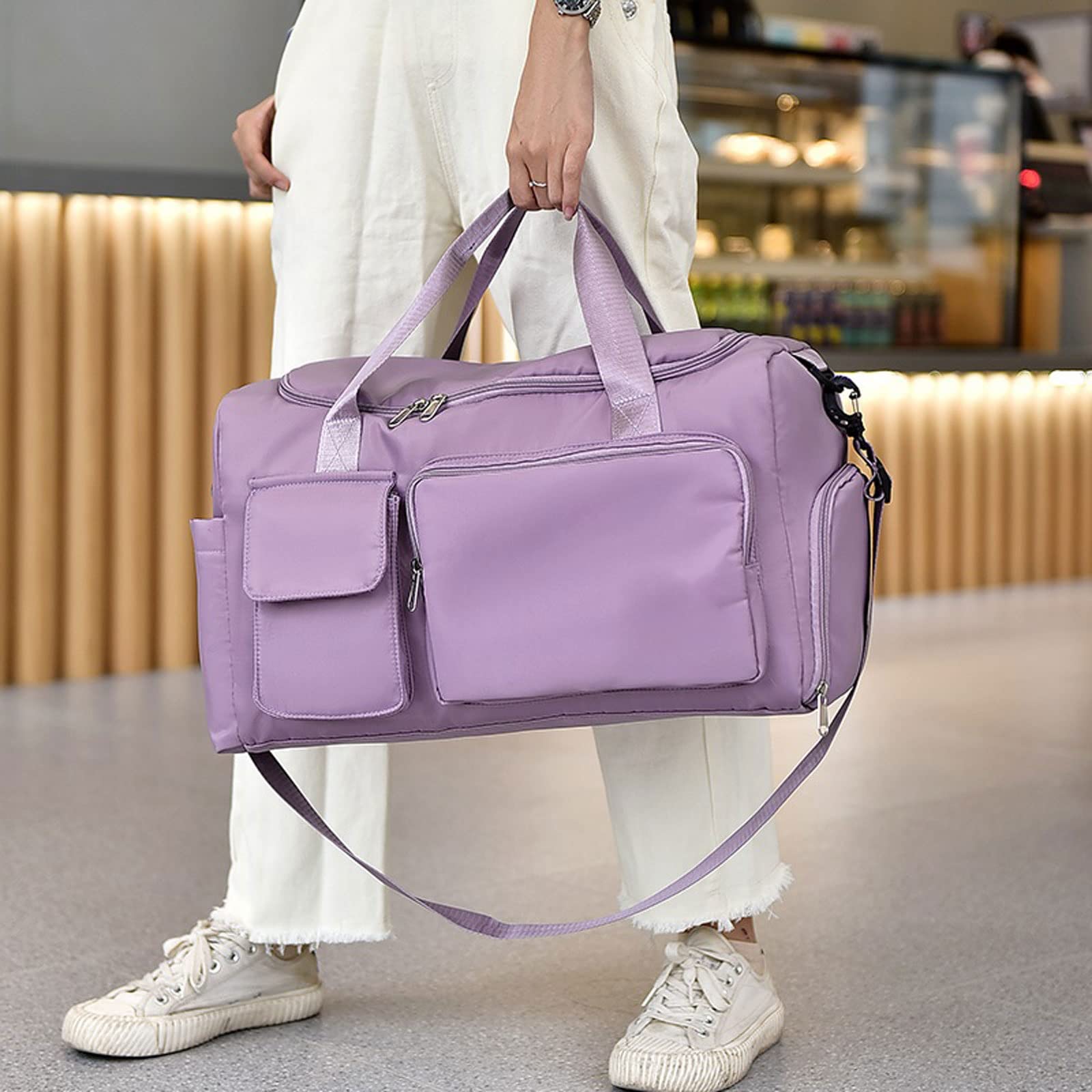 Torebki dla kobiet torba podróżna torebka na bagaż damska torba na ramię duża pojemność wodoodporna nylonowa sportowa torba na siłownię damska torba crossbody