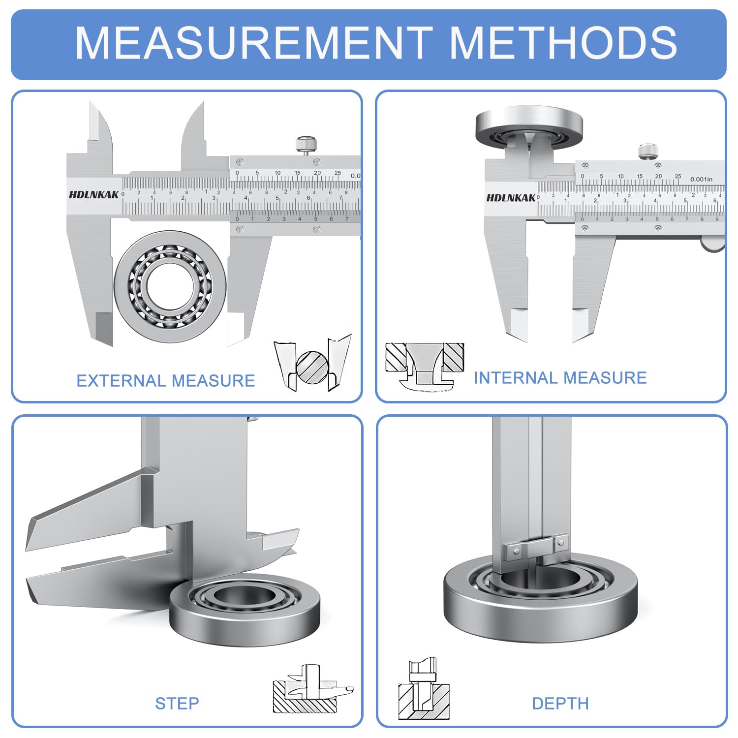 HDLNKAK Vernier Caliper & Micrometer Set -3
