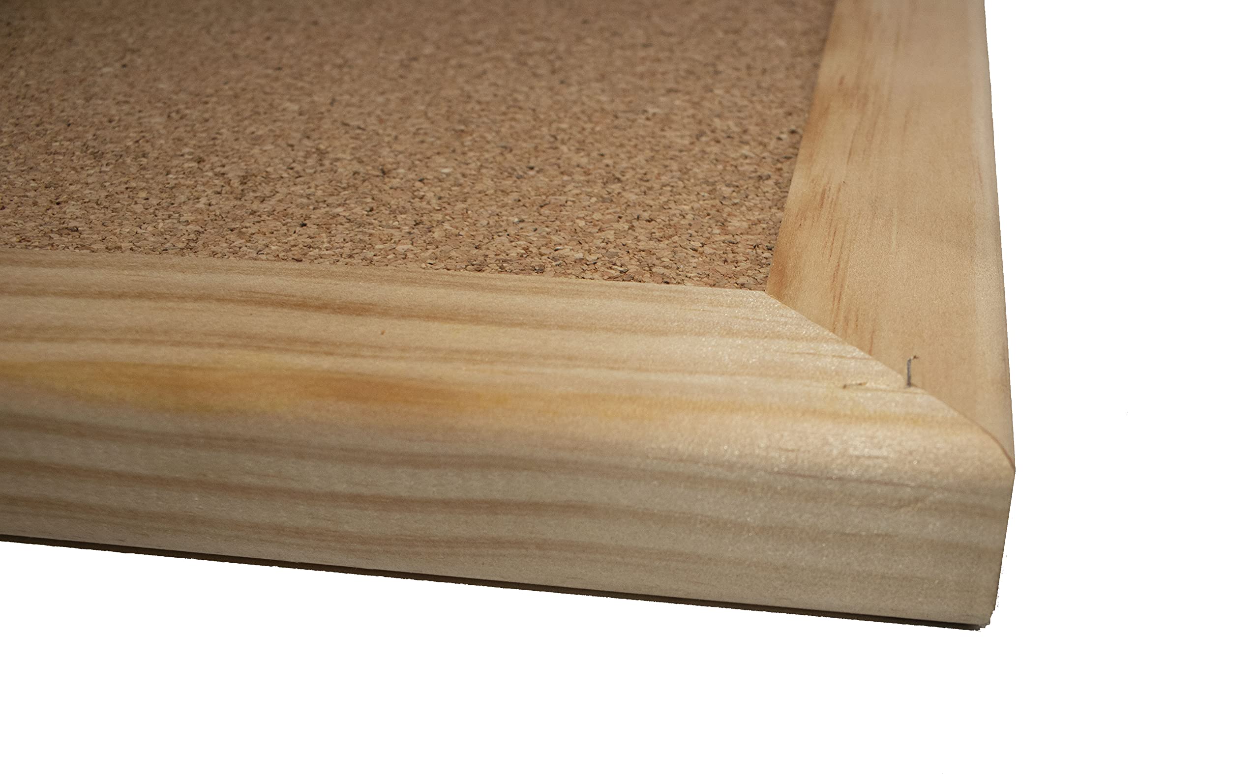 Tablón de anuncios de corcho para pared con Moldura Robusta (120x60 Cm) - Tablero de notas