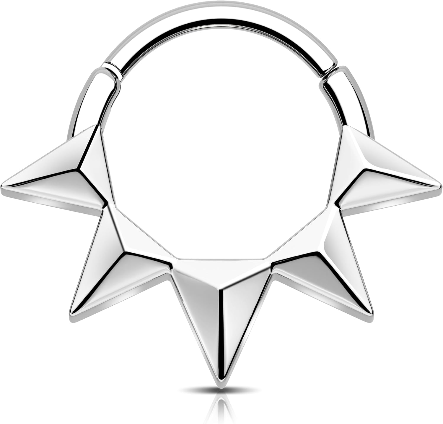 Melighting 16G Septum Ring Stainless Steel 316L Daith Piercing Jewelry 8/10 mm Helix Stud Septum Clicker for Women