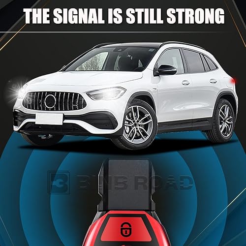 Miniatura 4 de BINB ROAD Funda de protección para llavero de TPU suave compatible con Mercedes Benz A C E CLA CLS CLK GLK GLA GLC S Clase 08-19, color rojo