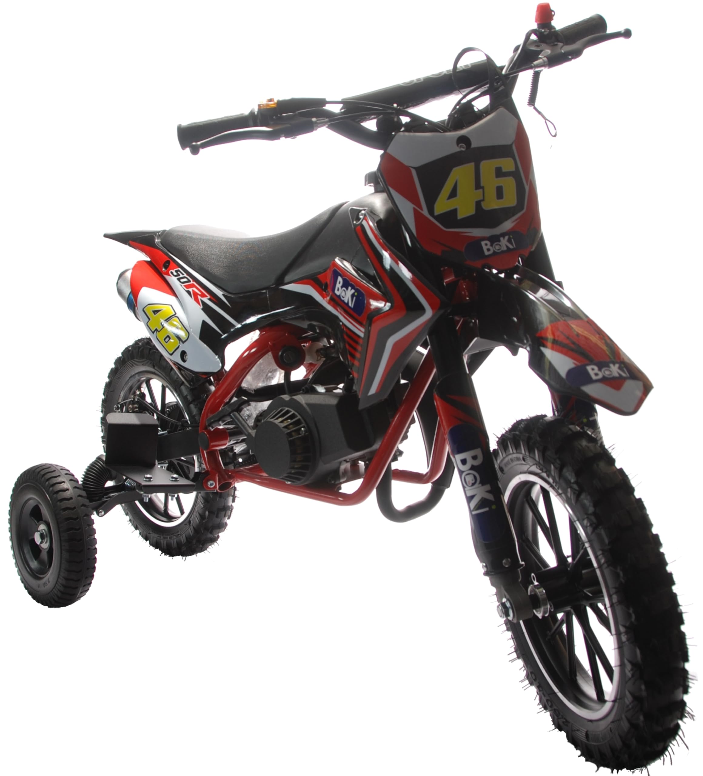 Mini Moto Cross BaKi Miscela 2Tempi 49 Cc (3 Anni +) (ROSSO)