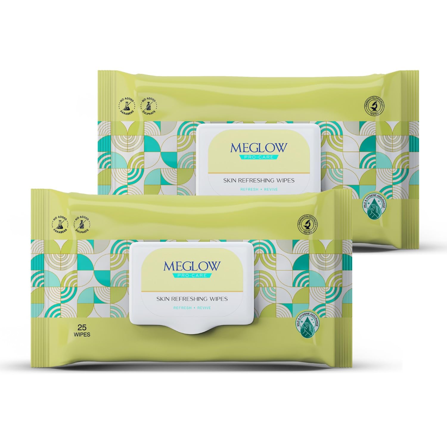 Meglow Refreshing Wipes for Face with Limon Fruit & Tulsi Extracts | Soft Wet Wipes for Freshness, Removes Dirt, Sweat & Oil | Daily Cleansing Wet Wipes for Women & Men - Pack of 2 (25pcs Each)-picture-34