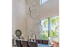 6 Rings Dimmable Modern LED Chandelier