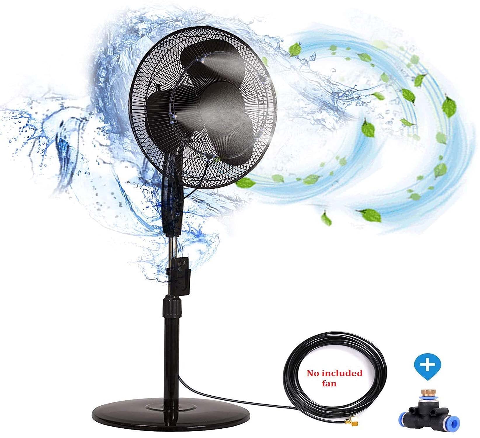 DIY Crafts Fan Misting Kit Convert Connects Fan Water Mister Cooling Patio Breeze Misting Heat Down Umbrella,Patio,Pergola,Vestibule (8 Pcs Fan Mist Set) 1