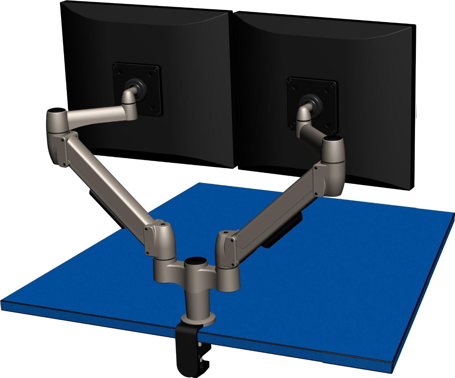 SpaceCo Dual SpaceArm C-Clamp Mount in Platinum SS02CC-PLT