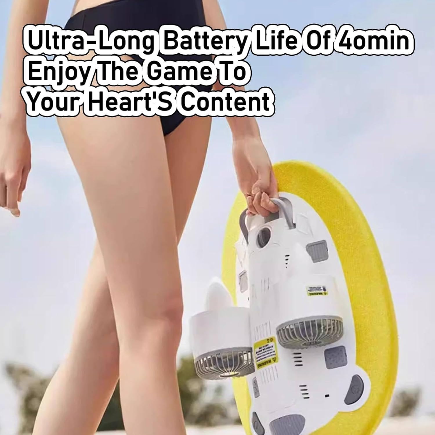 Marine underwater scooter, diving propulsion of 300 W 300 W waterproof underwater vehicle, water sports for scooter in the pool for underwater diving, 2 batteries 7