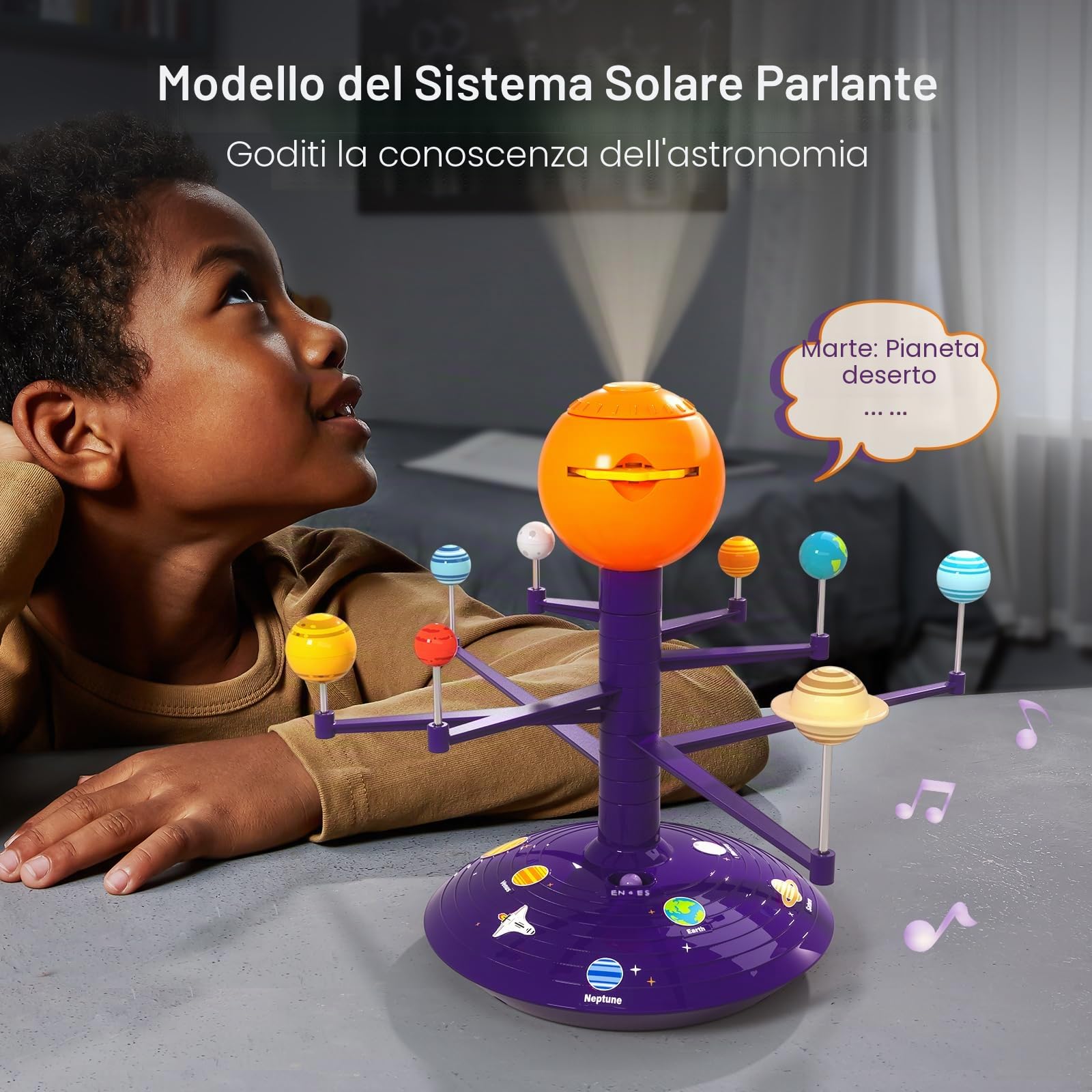 Science Can Sistema Solare per bambini, 8 giocattoli spaziali dei pianeti, STEM Giocattoli per 3 4 5+ anni Ragazzi Ragazze