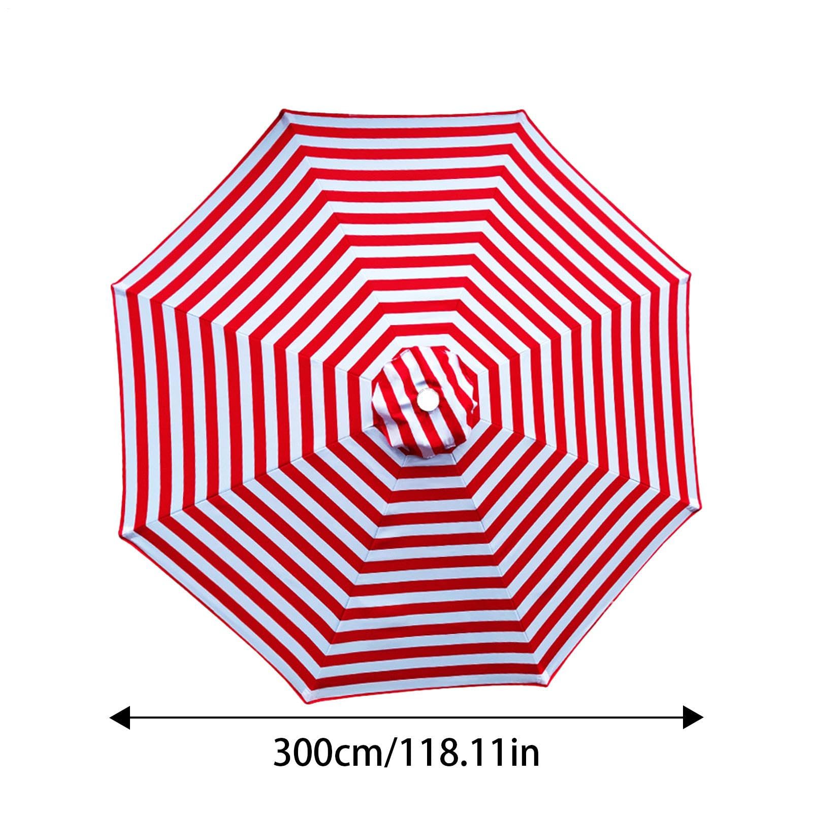 Parapluie de rechange pour patio - Auvent de rechange - Résistant aux UV pour le marché extérieur - Haut en polyester durable de 9 m à 8 nervures - Idéal pour le jardin, la terrasse, l'arrière-cour