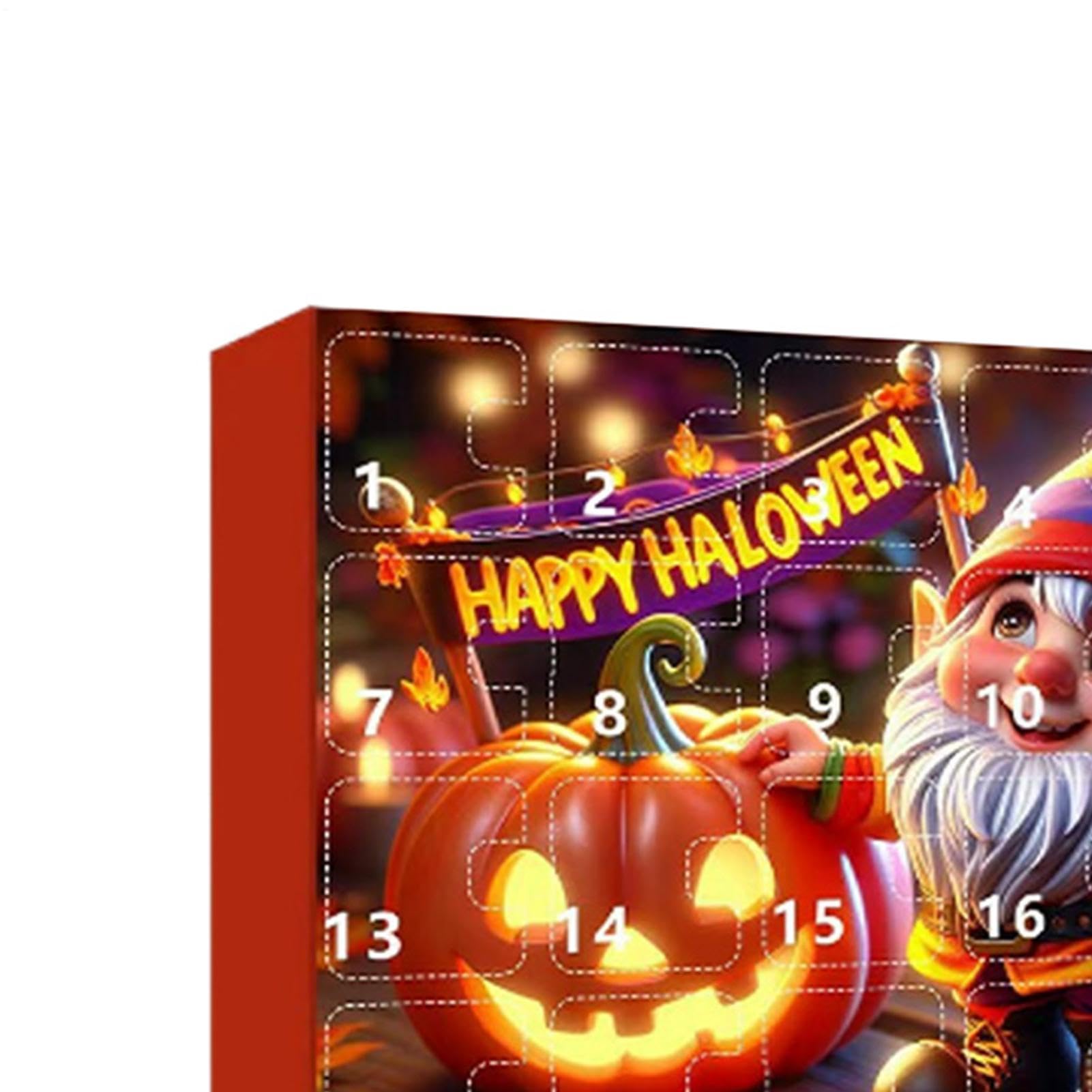 Calendario de Adviento Halloween 24 Días Figuras Coleccionables Gnomos | Calendarios Cuenta Atrás Vacaciones Halloween Para Niños Y Adultos Hogar Estante Escritorio Y Repisa