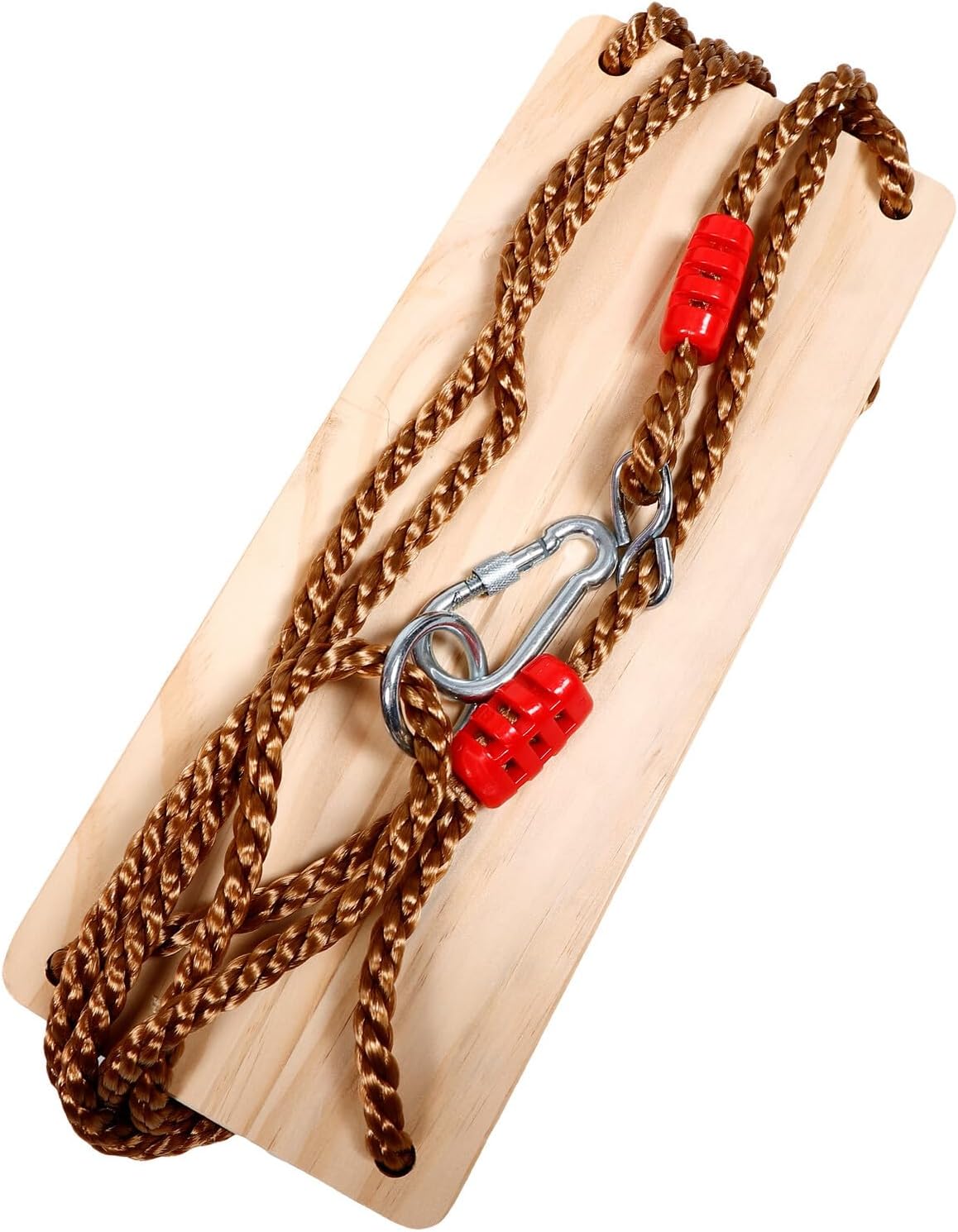 Wooden Swing Seat for Tree and Garden Play, Small Outdoor Hanging Swing Chair, Indoor and Backyard Playground Attachment