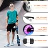 Caster Board, Deluxe Junior Skateboard with Illuminating Wheels, Compact Lightweight Waveboard, Twistboard for Kids 8+, Upgrade Color