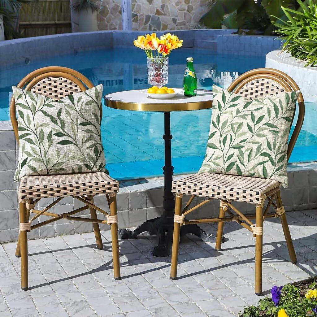 Federe Cuscini Divano 35x35 Set 2 Impermeabili Verde Salvia Copricuscini Lino Cerniera Invisibile Garden Furniture Bench