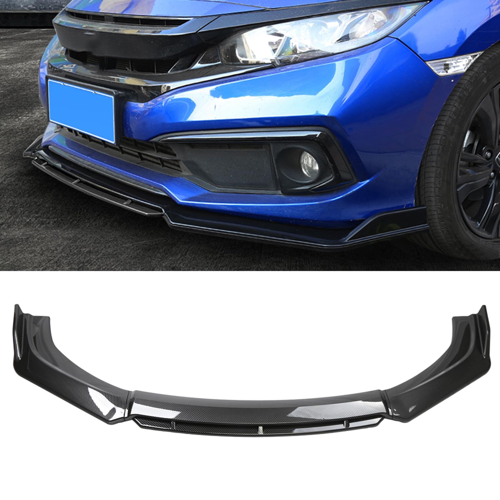 Coche Alerón Delantero para Alfa Romeo GT (937)/Alfa GTV (Typ 916) 1994-2011,Alerón de Parachoques Delantero Splitter Difusor Lip Kit ProteccióN Accesorios,A-Carbon Fiber