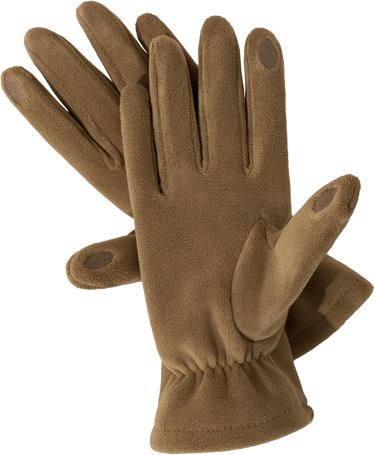 Stretchable Men's Winter Gloves Lightweight Single-Layer Thermal Touchscreen Gloves with Soft Microfleece Relaxed Fit
