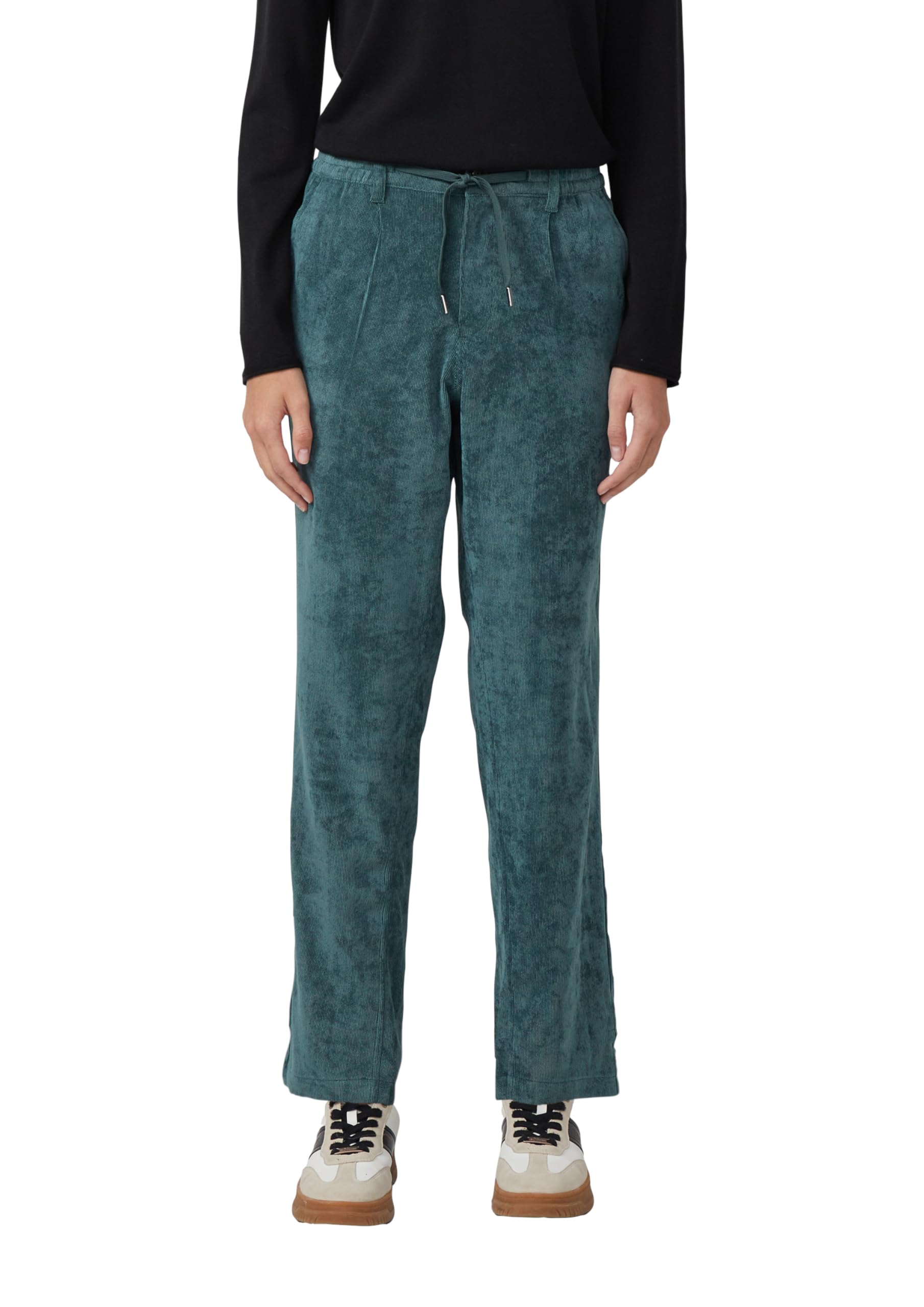 s.Oliver Damen Joggpant Cord Ankle-Cordhose mit Elastikbund und Kordelzug