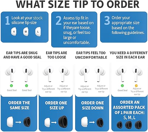 Miniatura 7 de Comply TrueGrip MAX | Puntas de repuesto de espuma viscoelástica prémium para Apple AirPods Pro Gen 3 | Comodidad de larga duración, máxima TrueGrip