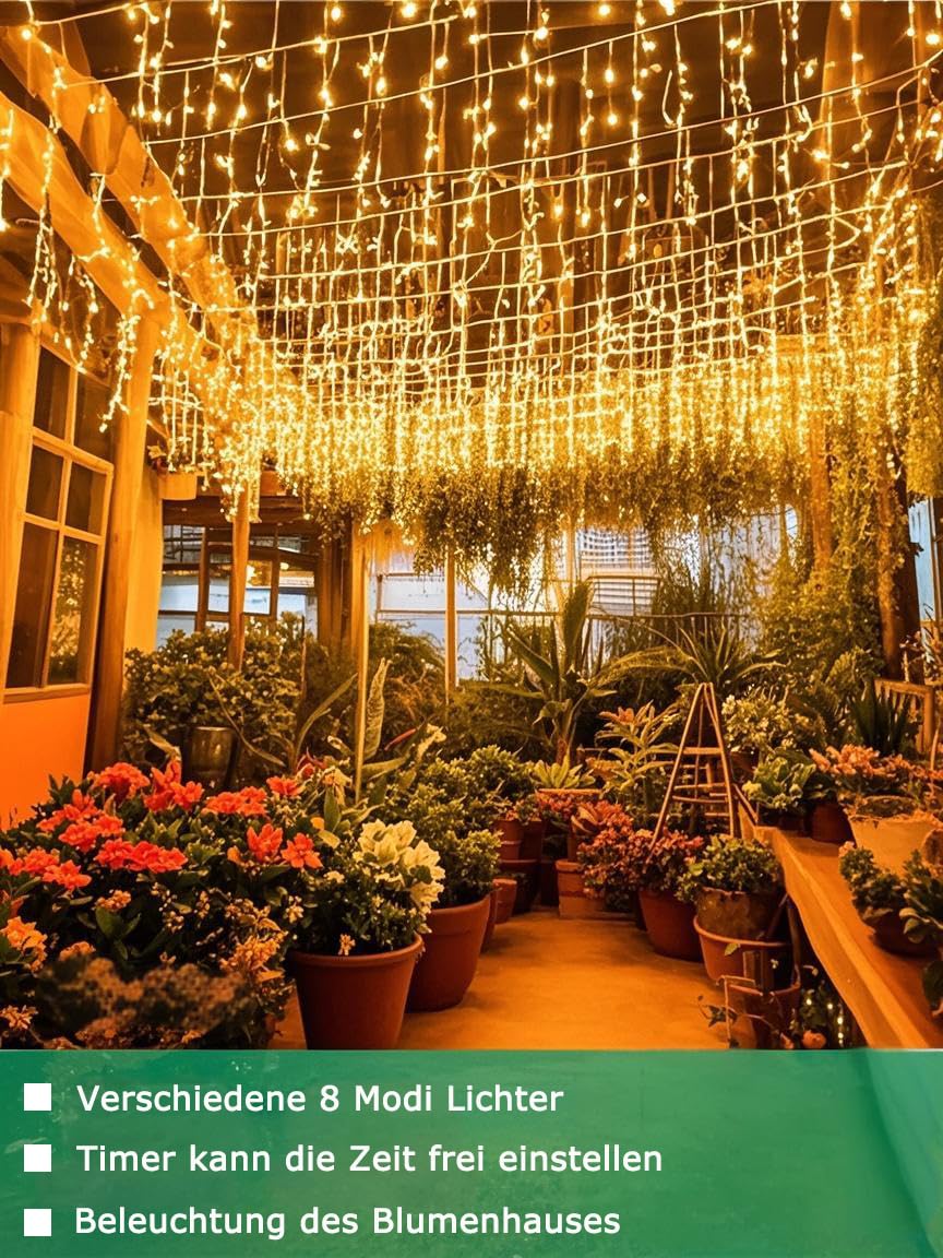 LED Schlauch 20m Wasserdicht,USB & Solar Lichterschlauch Aussen,für Innen außen,8 Modi,Timer,Fernbedienung,Wetterfest Lichterkette für weihnachten Hochzeit Party Deko,(Warmweiß)